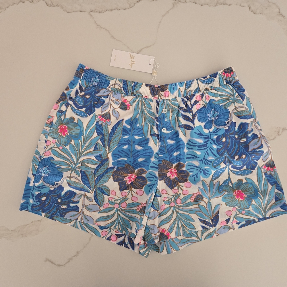 NWT 4" Abrianna Woven Pajama Boxer